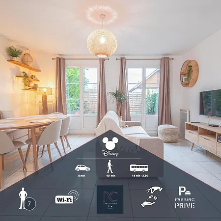 *disneyland-paris* 7pers, Wifi, Parking アパート